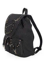 Black Core Pinstripe Backpack
