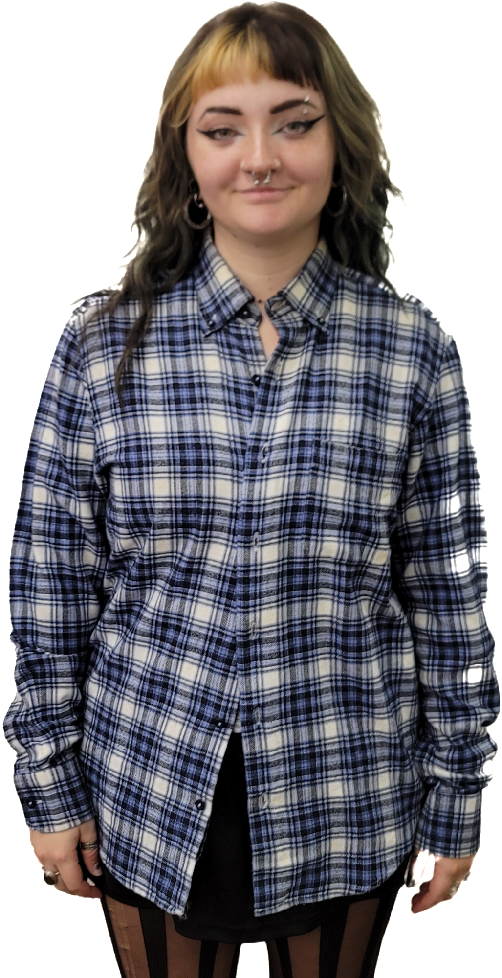 Blue Ozzy wings Custom Flannel