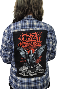 Blue Ozzy wings Custom Flannel