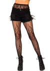 Flame Net Tights Black