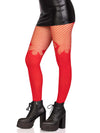 Opaque Red Flame Tights w/Net