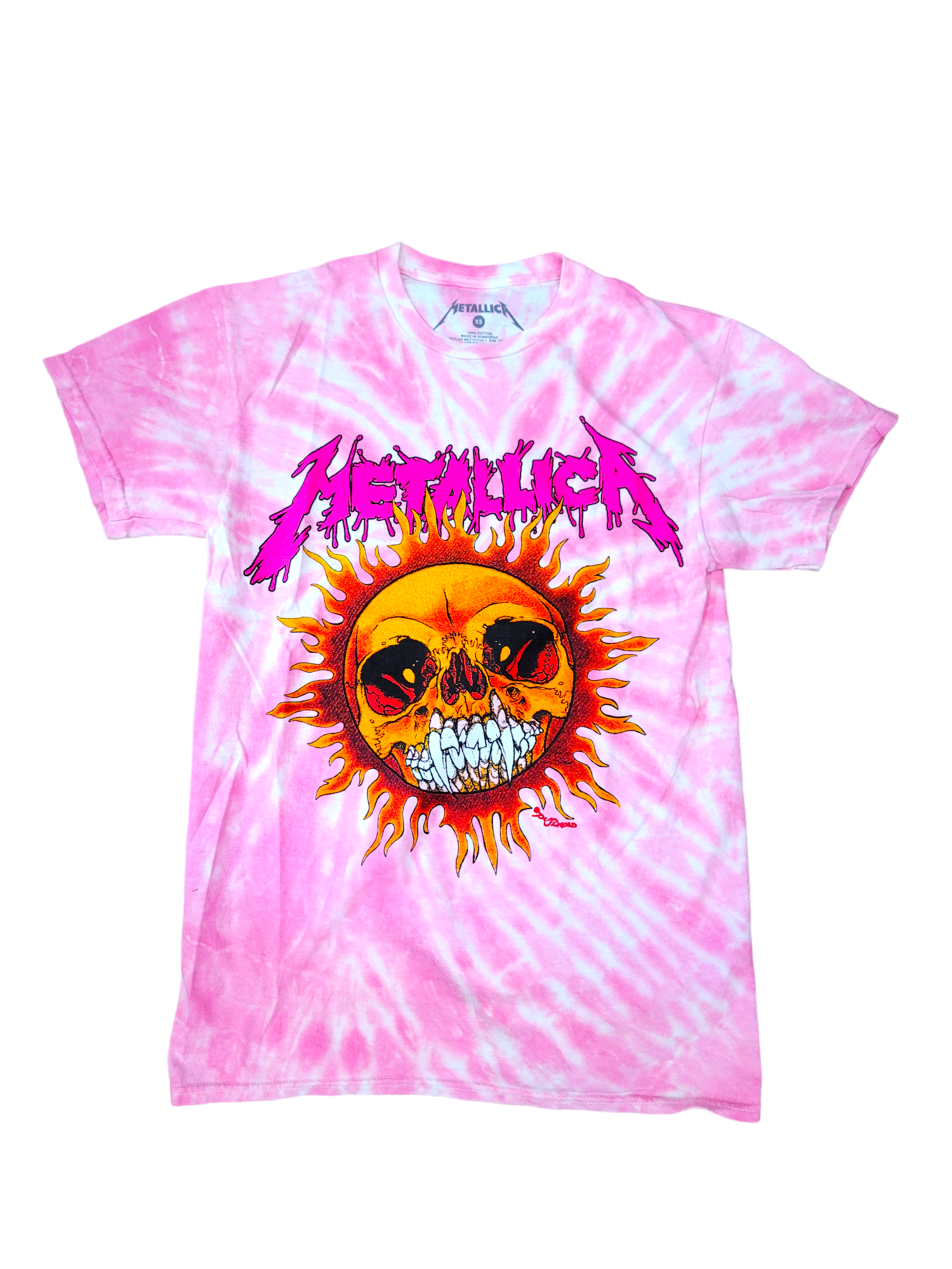 Tie dye metallica top shirt