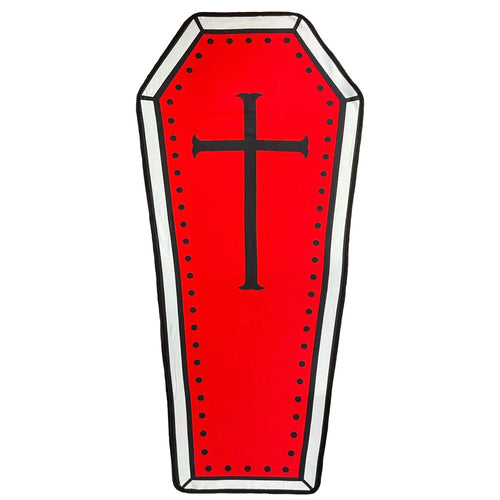 Red Coffin Shaped Beach Towel