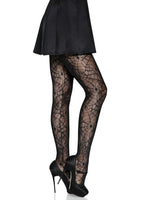 Spider Lace Pantyhose Black