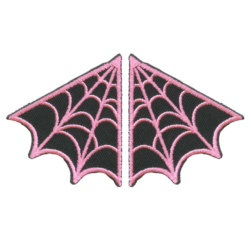 Spiderweb Collar Set-Pink/Blk