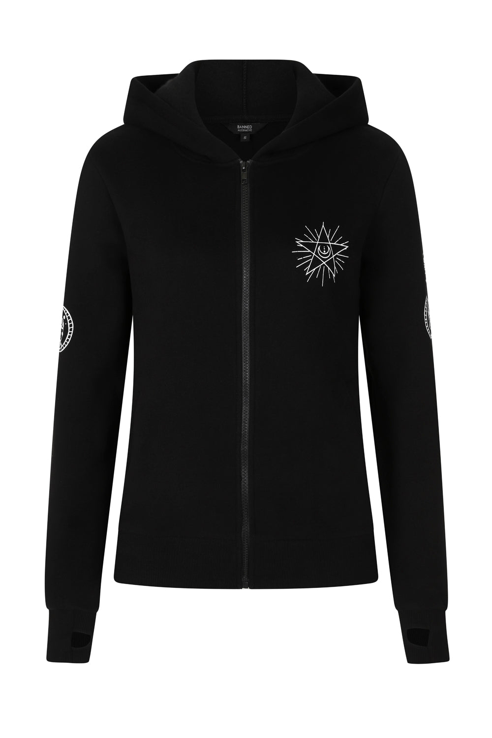 pentagram zip hoodie