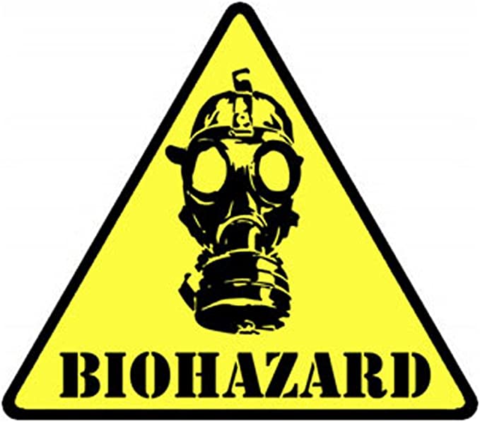 Biohazard Mask Iron-On Patch