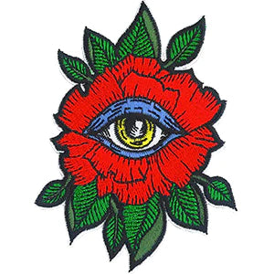 Eye in Rose Iron-On Patch