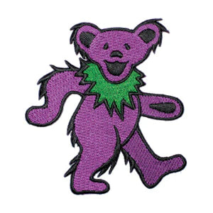 Grateful Dead 2" Bear-purple Iron-On Patch