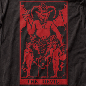 Tarot Card : The Devil | Red Print T-Shirt Tarot Card : The Devil | Red Print T-Shirt