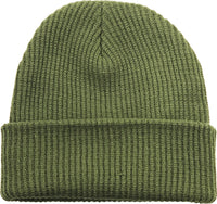 Olive Slouch Solid Beanie