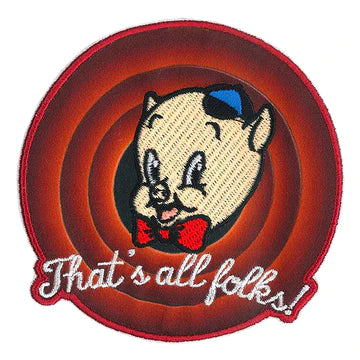 Looney Tunes That's All Folks Iron-On Patch