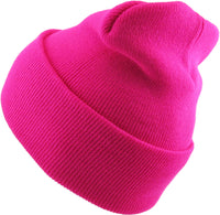 Neon Hot Pink Long Beanie