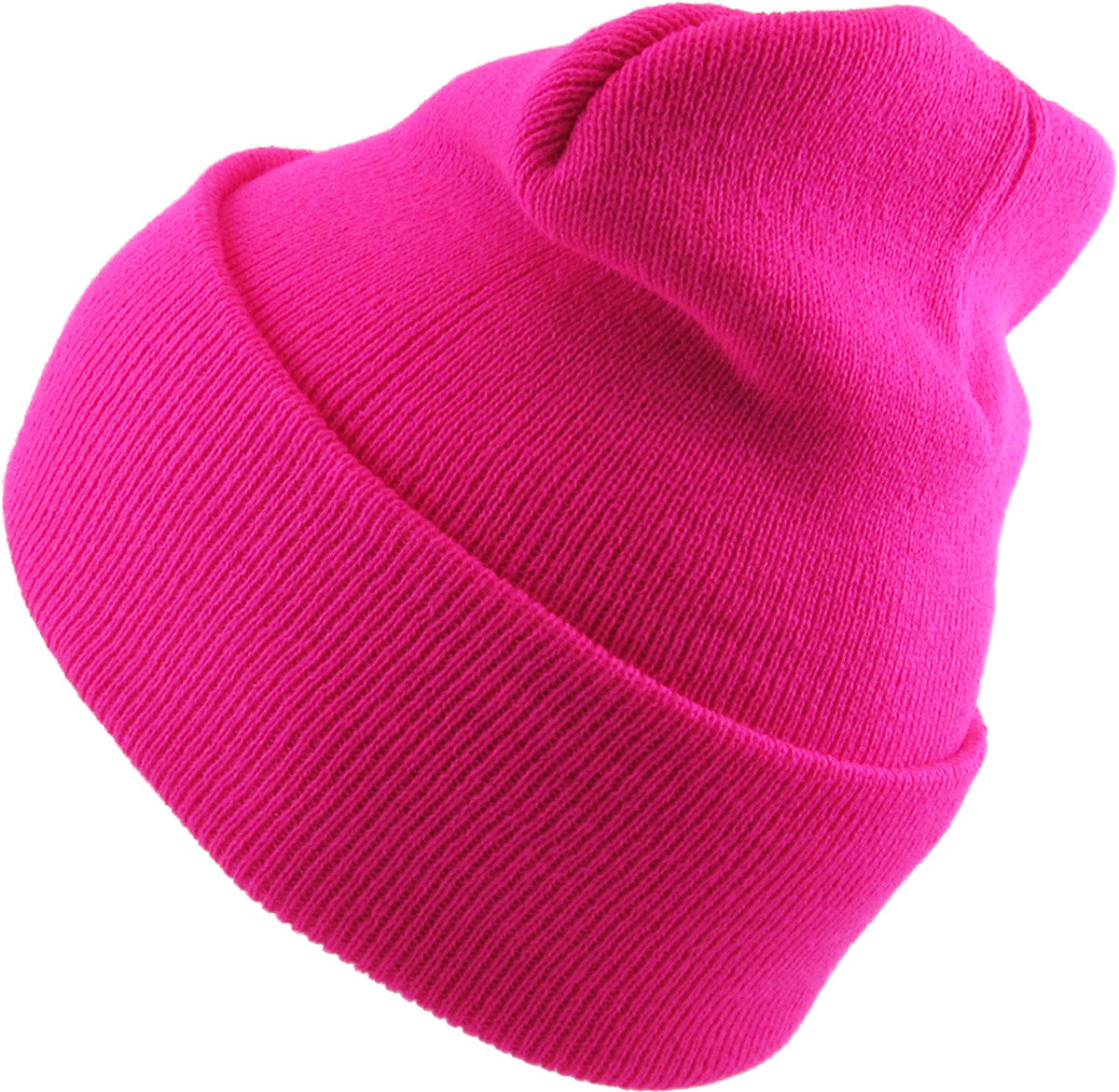 Neon Hot Pink Long Beanie
