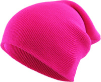 Neon Hot Pink Long Beanie