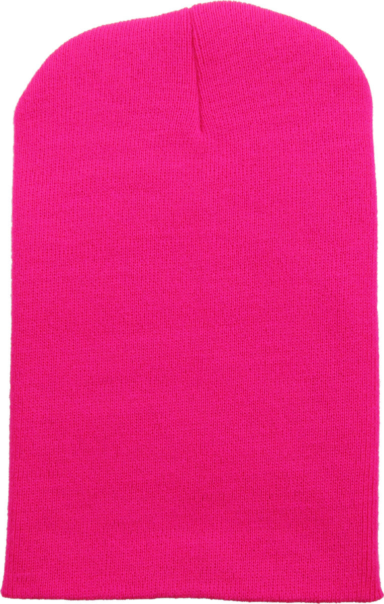 Neon Hot Pink Long Beanie