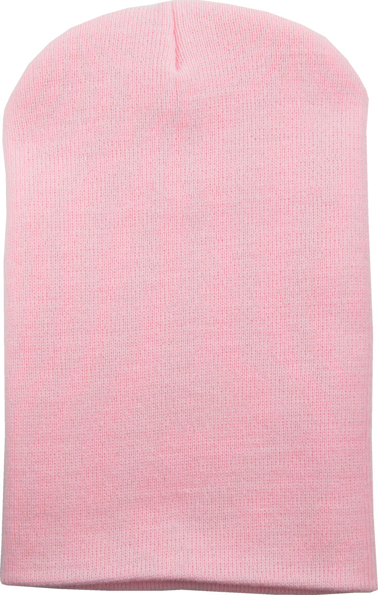 Neon Light Pink Long Beanie