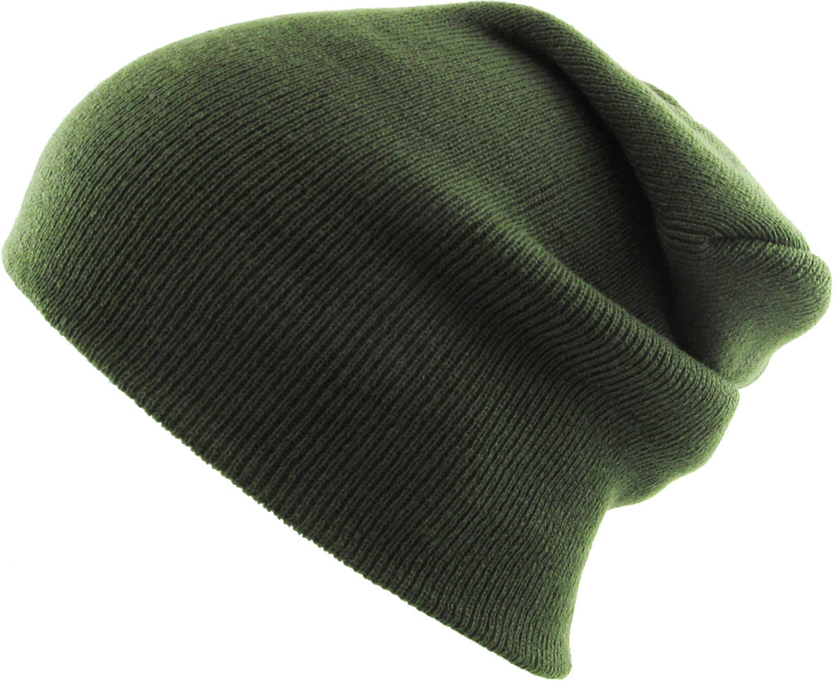 Olive Long Beanie
