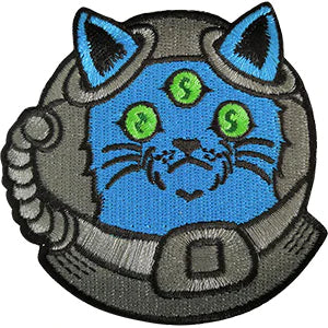 Space Cat Alien Iron-on Patch