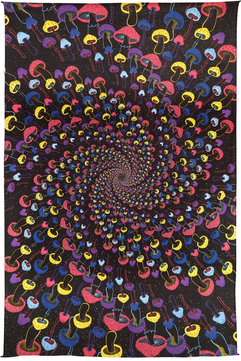 Tapestry-3D Magic Mushroom Spiral Tapestry