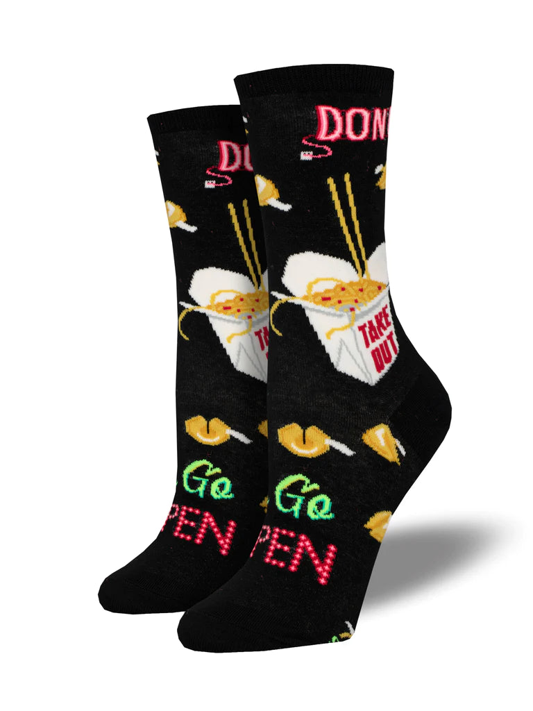 24-Hour Diner Women's Socks - Black