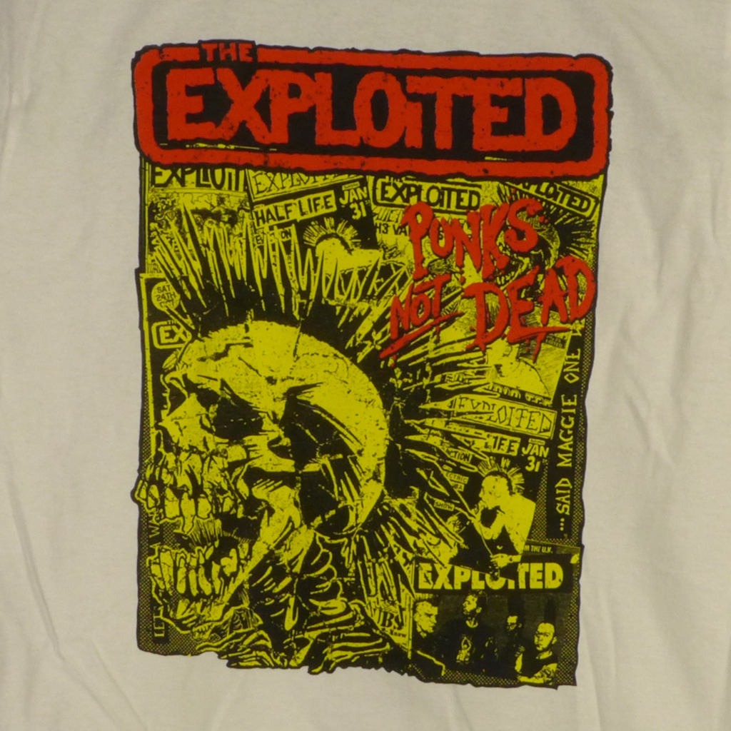 Exploited Punks Not Dead White – ShirtsNThingsAZ