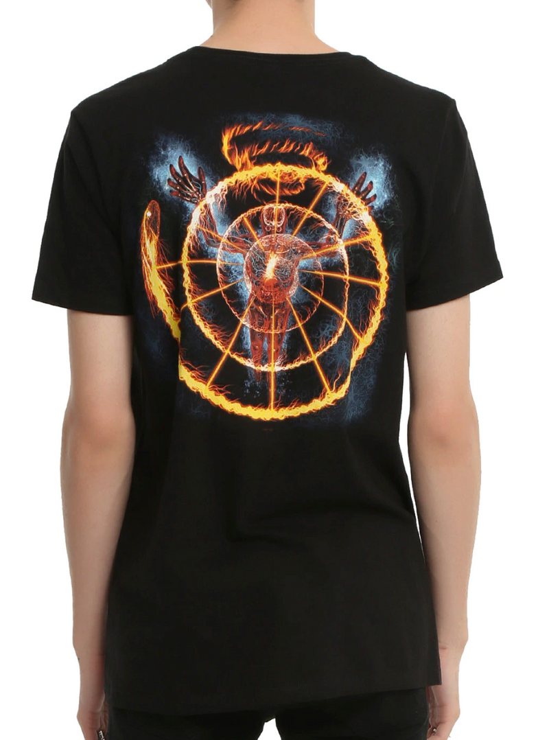 Tool Flame Spiral 2-Sided T-Shirt