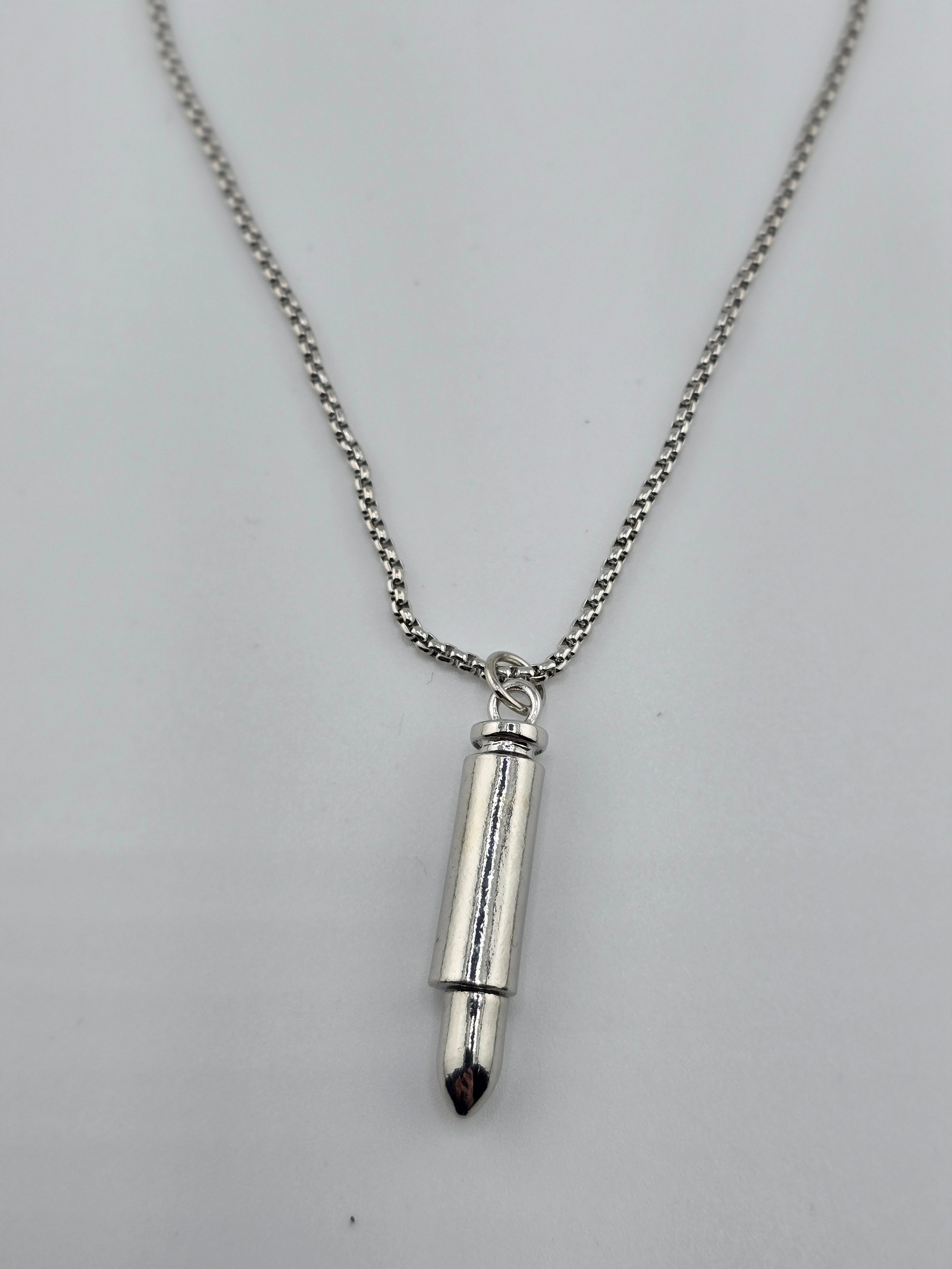 NK-22" Silver Chain and Bullet