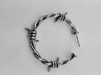 Barb Wire Hoops Earrings
