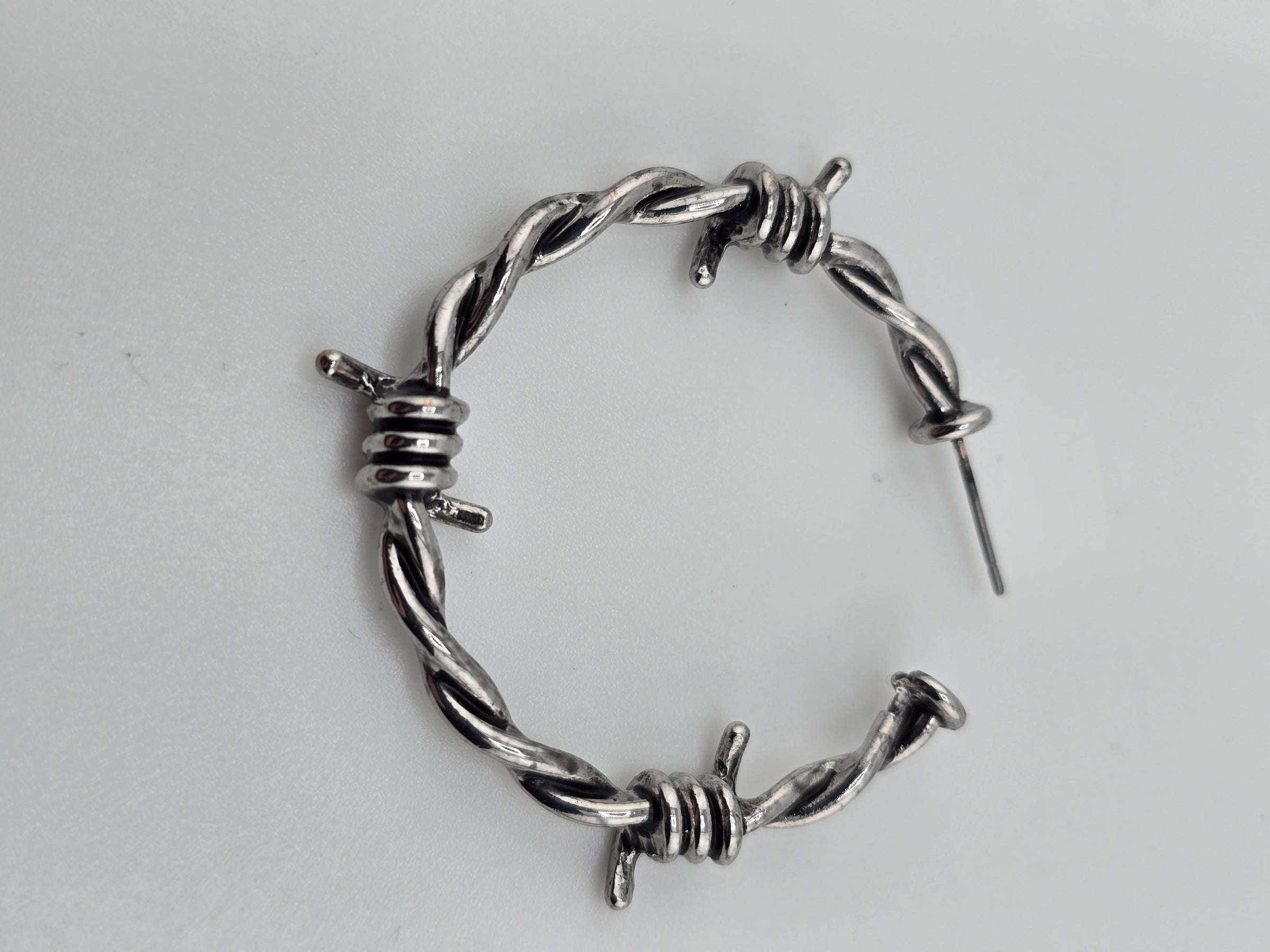 Barb Wire Hoops Earrings