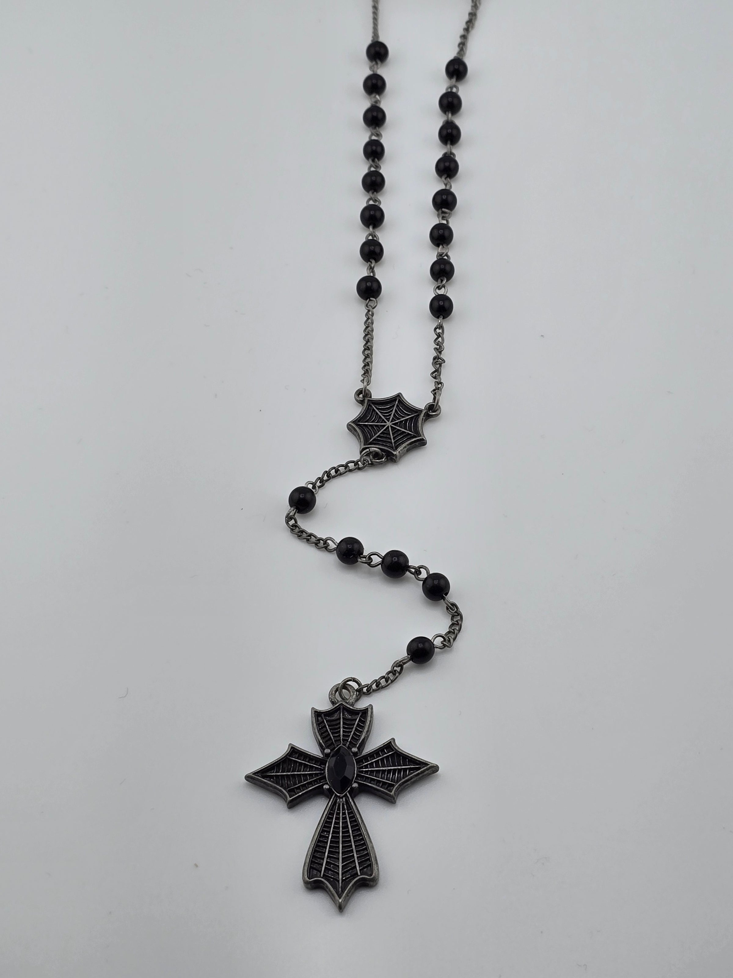 NK-Rosary Spiderweb cross and W