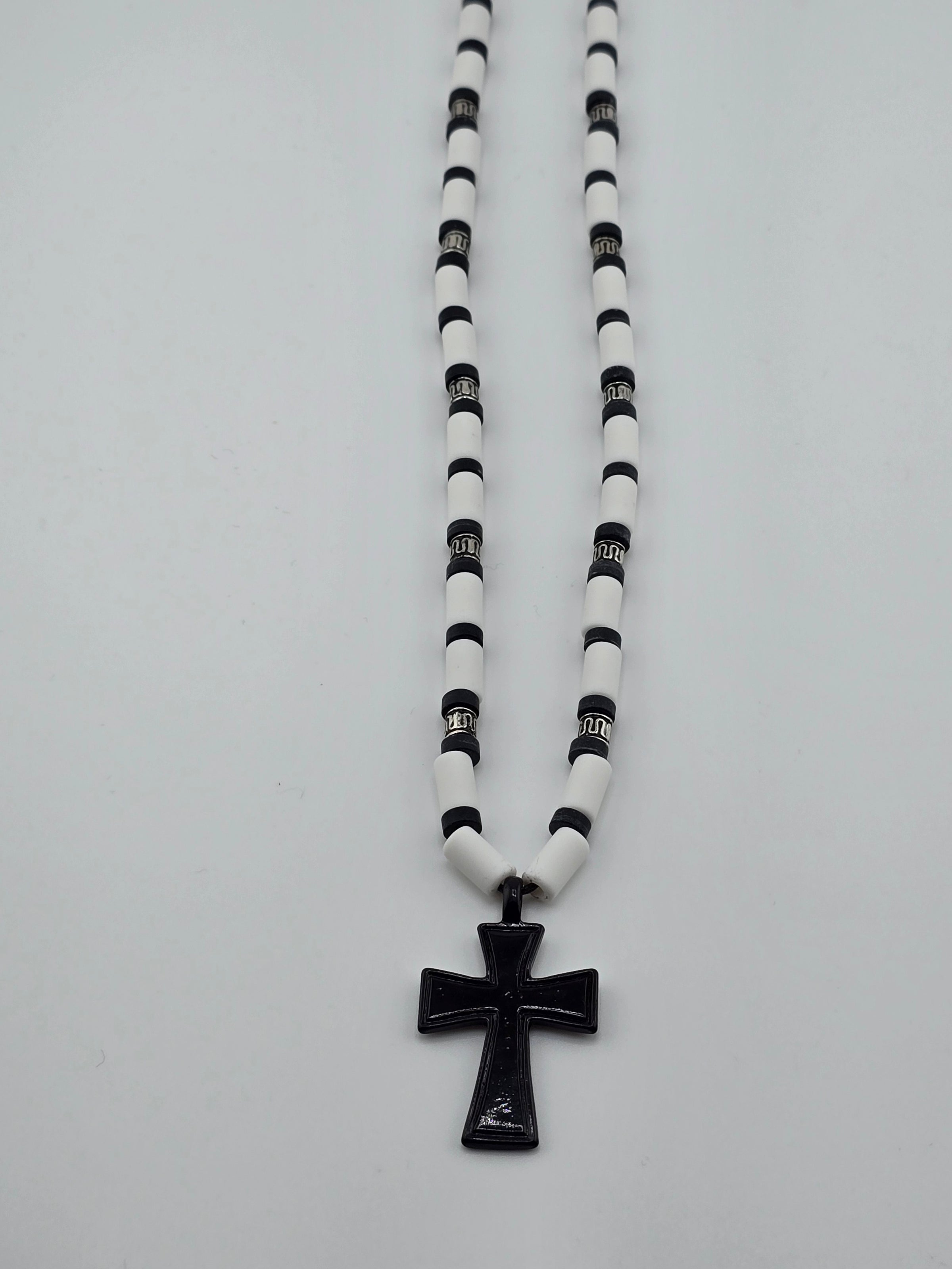 NK-Wht Tubes w/Blk Cross