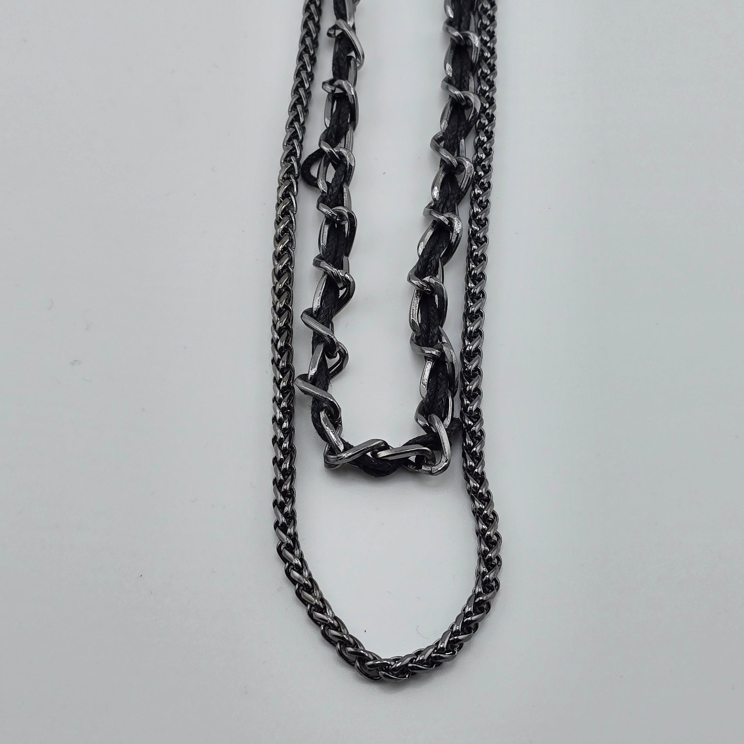 NK-2pc Chains Hem Blk Rope