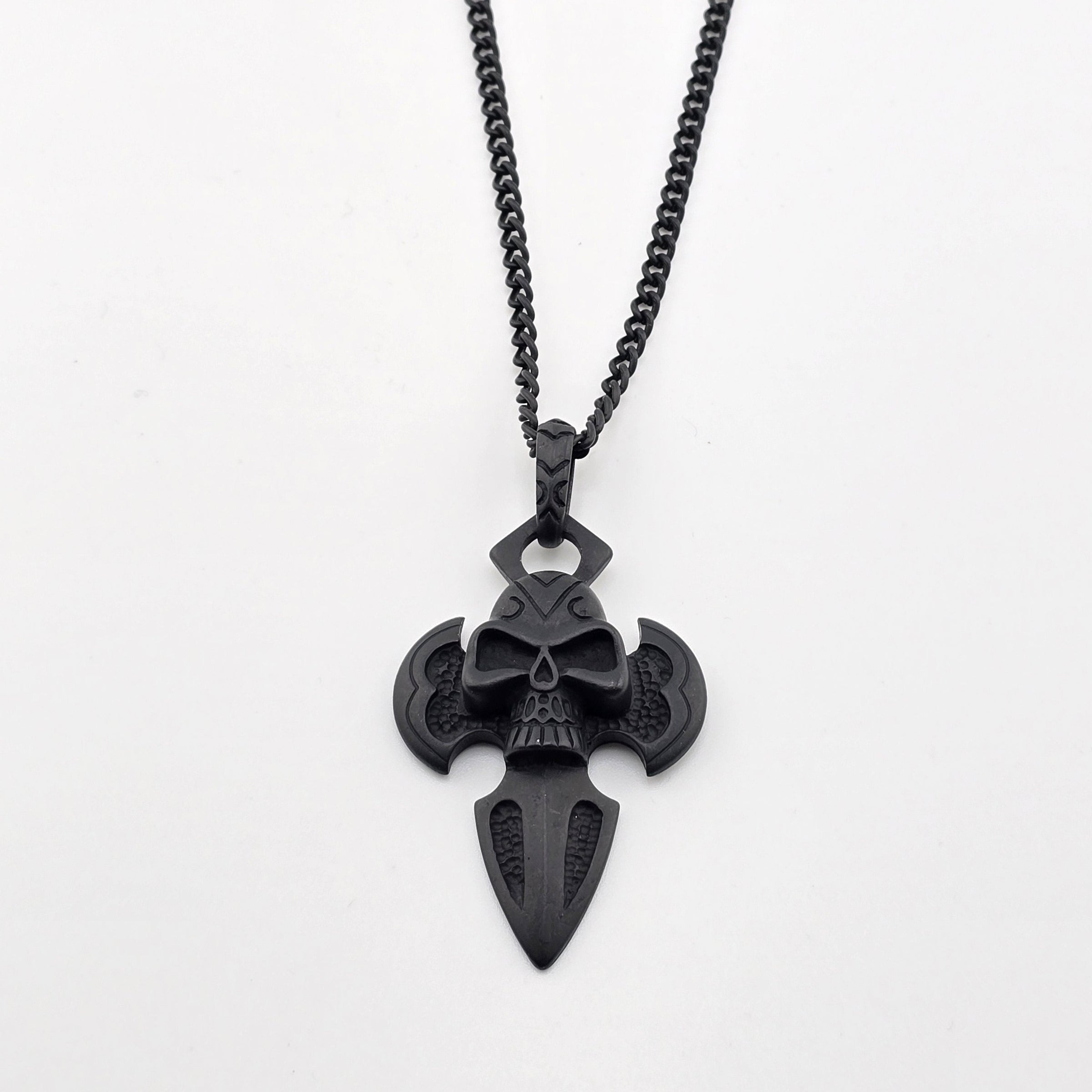 NK-20" Blk Ch w/Skull on Blade