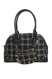 Duncan Shoulder Bag Green Plaid
