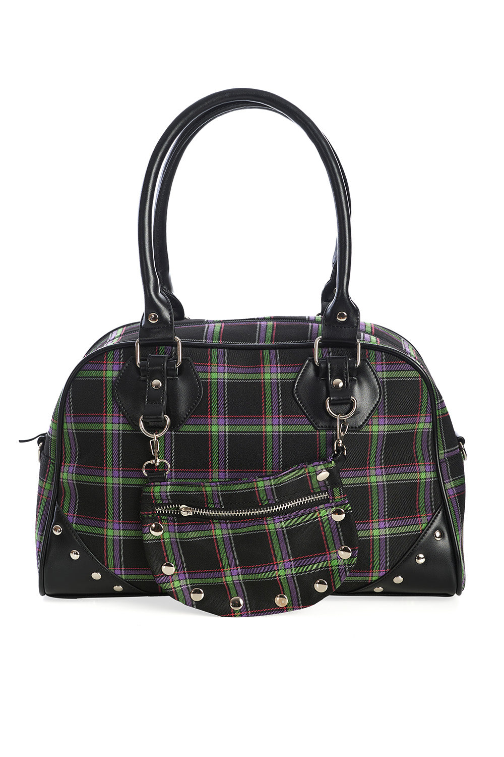 Duncan Shoulder Bag Green Plaid