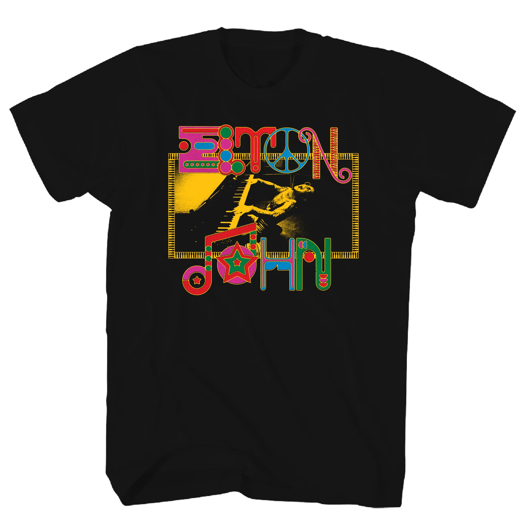 Elton John Black Piano