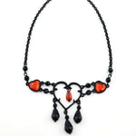 NK-Blk/Red Multi Heart Dangle