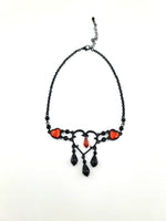 NK-Blk/Red Multi Heart Dangle