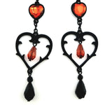 ER-Blk/Red Multi Heart Dangle