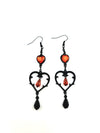 ER-Blk/Red Multi Heart Dangle