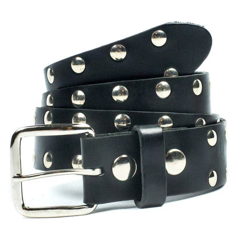 2 Row Rivets Black