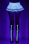 Skeleton Print B/W Thigh Hi