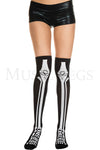 Skeleton Print B/W Thigh Hi