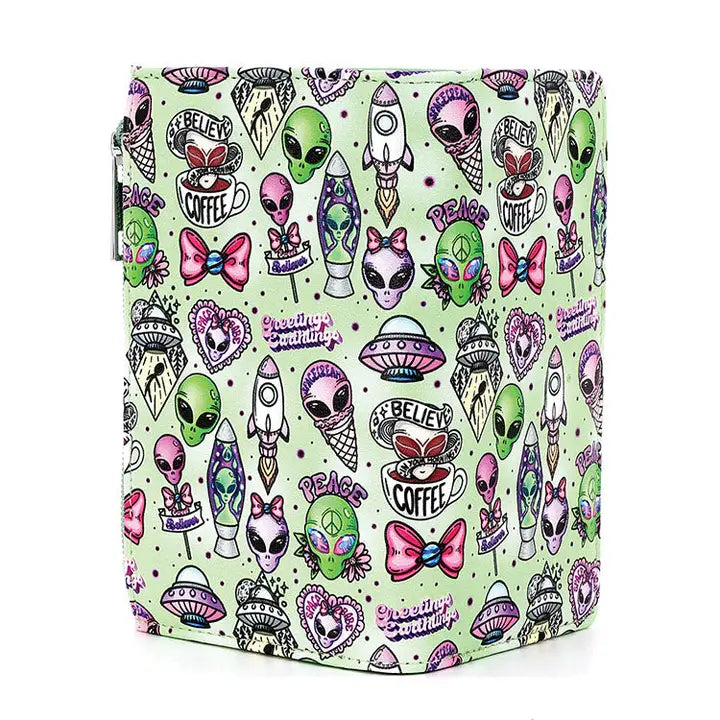 Alien Collage Green Wallet