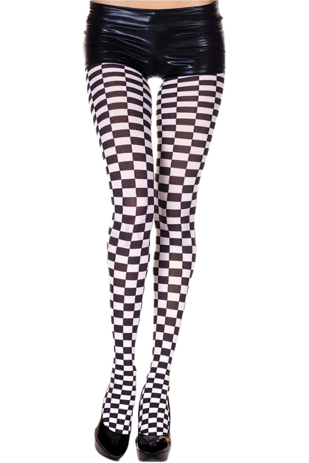 Checkerboard B/W Pantyhose