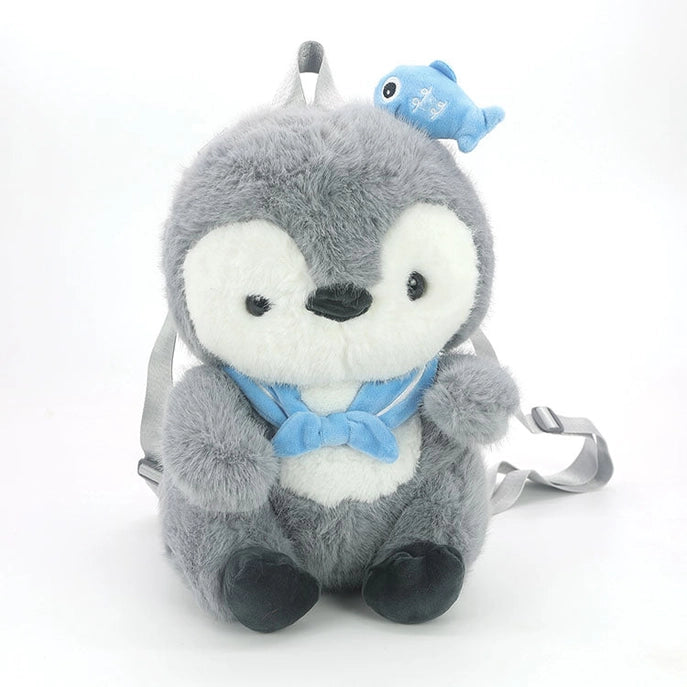 Fuzzy Baby Penguin Backpack