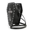 Metallic Cross Coffin Bag Purse