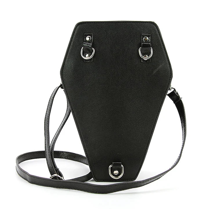 Metallic Cross Coffin Bag Purse