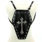 Metallic Cross Coffin Bag Purse